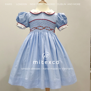 MITEXCO, venta al por mayor, vestidos fruncidos a mano y conjuntos de niño bordados hechos en Vietnam, suministro a granel de algodón de alta calidad - Product Image 1