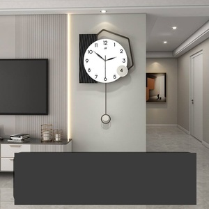 Reloj de pared decorativo de lujo moderno arte de pared de aguja de hierro minimalista creativo para sala de estar cara única - Product Image 4