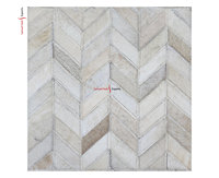 Tapis modernes en cuir de vachette à poils, rayés, brodés artisanallement, tailles personnalisées, livraison rapide, pour salon et hôtel, fourrure naturelle