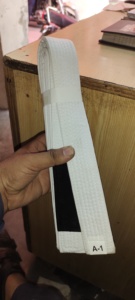 Cinturón BJJ de un solo Color de algodón polivinílico para equipo de entrenamiento de artes marciales, cinturones personalizados OEM de 300 CM de largo - Product Image 2