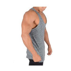 Camiseta sin mangas de punto transpirable para gimnasio, a la moda, ajustada, de algodón, personalizable con estampado por sublimación, de poliéster liso, al por mayor - Product Image 5