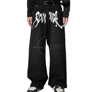 กางเกงยีนส์ขากว้างของผู้ชายกางเกงผ้าฝ้ายสำหรับฤดูร้อนผลิต2025 - Product Image 1