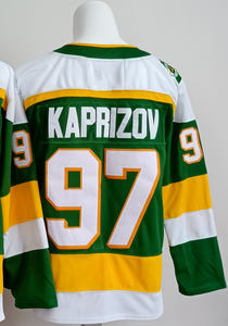 Venta al por Mayor de Ropa Masculina de Minnesota # 97 Kirill Kaprizov # 7 Brock Faber # Camisetas de hockey sobre hielo del 25.º aniversario de Marc-Andre Fleury, número 29, blancas - Product Image 6