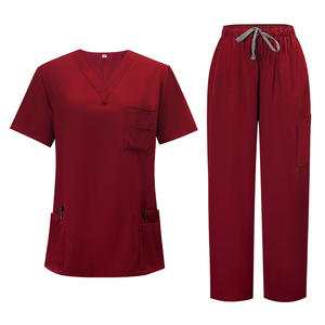 ชุดยูนิฟอร์มแพทย์ผ้าคอตตอนผสมทอ พร้อมโลโก้สั่งทำ ชุดดูแลผู้ป่วย ชุดแพทย์ ชุดทันตแพทย์ ชุดโรงพยาบาล ชุดจ็อกเกอร์ แห้งเร็ว - Product Image 1