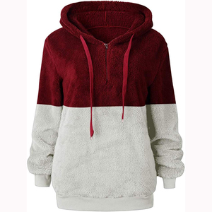 Sweat à capuche en polaire zippé unisexe de haute qualité pour l'hiver, sweat-shirt décontracté pour femmes, double polaire, sweat à capuche zippé en fausse fourrure - Product Image 1