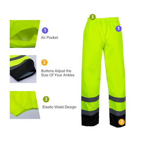 Hot Selling Unisex High Visibility Reusable Waterproof Reflective Safety Work <b>Jacket</b> & Raincoat Customized Color All Seasons - Product Image 4