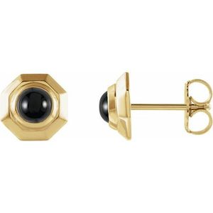Geometric Cabochon <b>Earrings</b> Trendy Religious <b>Stud</b> and Pendant Gold-Plated Zinc Alloy with Pearl for Parties - Product Image 1