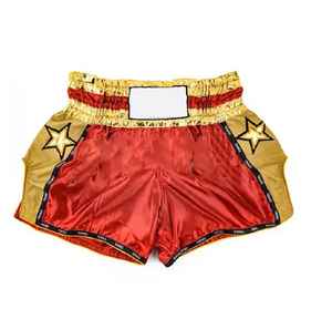 กางเกงขาสั้นผ้าซาตินสำหรับมวยไทยทำจากโพลีเอสเตอร์สำหรับต่อยมวย - Product Image 6