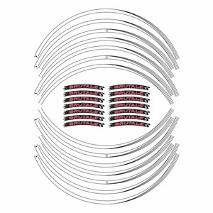 Kit de 17 Cintas Adhesivas para Llantas de Motocicleta, Tamaño Personalizado, Pegatinas Impermeables con Logotipo para MV Agusta Brutale - Product Image 2