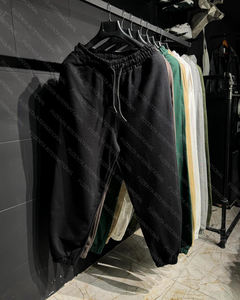 Pantalon de survêtement en coton pour hommes Logo personnalisé couleur et impression Joggers cordon de serrage taille classique coupe ajustée pantalon de survêtement - Product Image 6