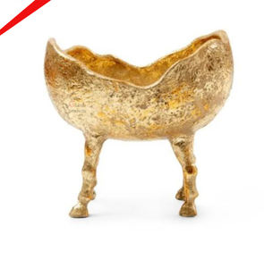 High Quality <b>Golden</b> Finished Dates Serving Bowl With Leg Design Stand For Hotel Restaurant And <b>Bar</b> - Product Image 1