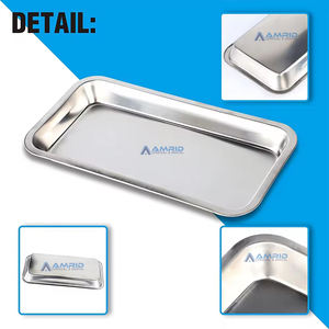Paquete médico de hospital al por mayor de 3 bandejas placa quirúrgica médica bandejas de acero inoxidable para estudiantes de medicina - Product Image 2