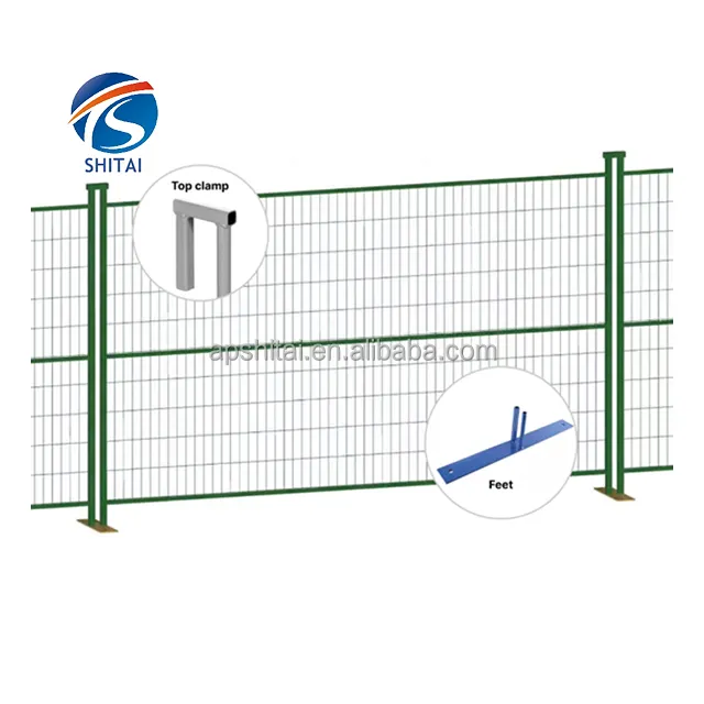 Easily assembled construction canada fence portable powder coated temporary fence removable canada temporary fence for sale