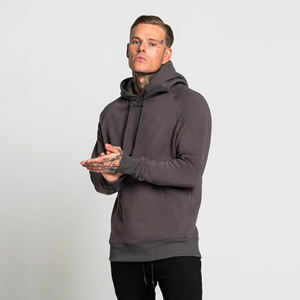 Sweat-shirts à capuche personnalisés pour hommes, en molleton uni brodé, coupe ajustée, en coton de qualité supérieure, nouveau design 2026, pour l'hiver - Product Image 2