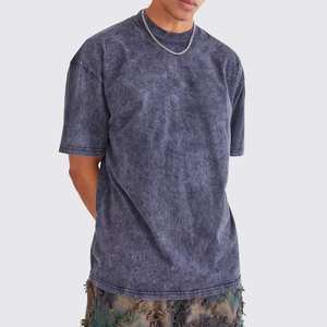 Camisetas de Algodón Peinado Grueso al por Mayor, Camisetas de Talla Grande para Hombre, Camisetas Lisas para Hombre - Product Image 1