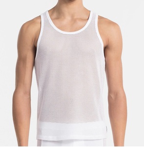 เสื้อกล้ามตาข่ายแขนกุดลำลองของผู้ชายเสื้อกล้ามออกกำลังกายระบายอากาศได้ดีถักแห้งเร็วฟิตเนสวิ่งยิมฟิตเนส - Product Image 2