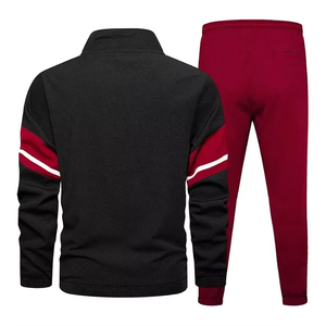 Ensemble de survêtement deux pièces pour homme, vêtements de sport décontractés à capuche pour l'hiver, vêtements de sport pour la salle de sport, vêtements de sport techniques en polaire, légers et respirants - Product Image 2