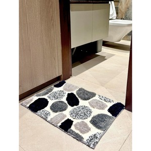 Super Soft Stones Design Micro fiber Super Absorbent Anti Skid <b>Floor</b> Mat for Bathroom/Bedroom/Kitchen/Home - Product Image 1