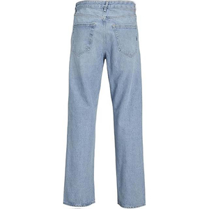 Jeans de Mezclilla Azul Claro de Pierna Recta, Cintura Alta, Corte Regular, Algodón Lavado, Estilo Casual para Hombre, Primavera 2026 - Product Image 2