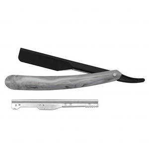 Maquinillas de afeitar de peluquero con mango de plástico aceptable OEM, hechas rectas con maquinillas de afeitar de acero inoxidable para quitar el pelo - Product Image 3