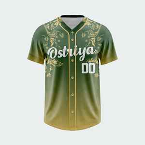 Full <b>Button</b> <b>up</b> <b>Short</b> <b>Sleeves</b> Baseball Jersey for Men Hip Hop Sports Wear Baseball Jersey In Cheap Price - Product Image 1