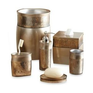 Ensemble de salle de bain en laiton, accessoires décoratifs, améliorez l'intérieur de votre salle de bain avec une finition métallique classique et une utilisation quotidienne pratique - Product Image 1