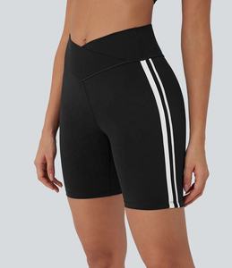 2024 Meilleur design Short court taille haute pour femmes Short décontracté en polyester de couleurs unies Respirant et pas cher - Product Image 4
