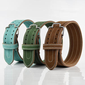 Ceinture de fitness en cuir de couleur personnalisable, réglable, protection de la puissance, soutien de la taille pour la musculation, boucle de ceinture avec design de crochets - Product Image 1