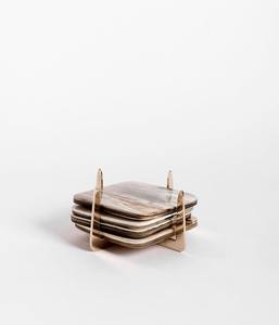 Ensemble de sous-verres en corne de buffle naturelle pour le café, le thé et les bars - Product Image 2