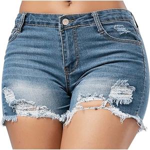 Short en jean-2025 été respirant Slim Fit Short en jean au genou pour femme - Product Image 4