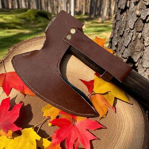 Hacha de Acero D2 de 19.5 Pulgadas Personalizada Jexmoo, Hachas Tomahawk con Mango de Madera de Palisandro, Funda de Cuero, Regalo para Exteriores, Hecho a Mano, Estilo Industrial - Product Image 5