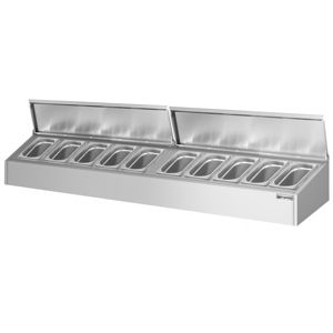 Soporte Comercial para Condimentos - 10x GN 1/4 - con Recipientes y Tapas - 200cm - Product Image 5