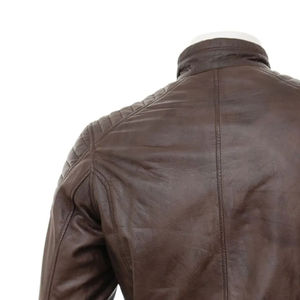 Offre Spéciale High Street Veste vintage confortable pour hommes Veste de motard en cuir de haute qualité Vente en ligne pour l'hiver - Product Image 4