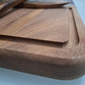 Planche à découper en acacia en gros d'usine avec ensemble de spatules en bois, planche à découper de cuisine, prix avantageux en provenance du Vietnam - Product Image 3