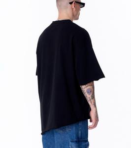 เสื้อยืดโอเวอร์ไซส์ผู้ชาย ผ้าฝ้ายออร์แกนิค 100% ระดับพรีเมียม แห้งเร็ว ระบายอากาศดี แบบหนา ไหล่ตก โลโก้ด้านหน้า สั่งทำได้ จำนวนมาก ไม่มีลาย - Product Image 4