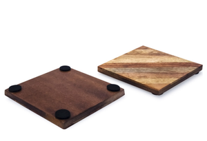 Posavasos de madera cuadrado Natural 100%, utensilios de Bar clásicos, increíble cerveza, café, té, pantalla, manteles individuales decorativos para mesa - Product Image 5