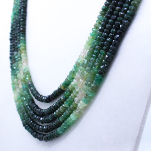 Collar de Piedras Preciosas Naturales de 5 Capas, Precio al por Mayor, Joyería, Collar de Esmeralda Facetada, Fabricante de Joyería Fina - Product Image 3