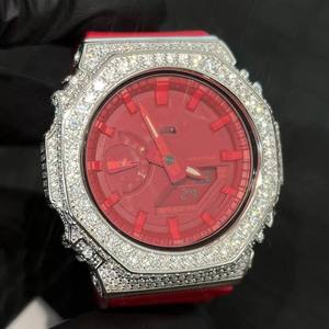 Montre-bracelet en acier inoxydable de haute qualité avec diamants en moissanite VVS, style hip-hop, vente chaude, moissanite glacée, personnalisable pour hommes - Product Image 1