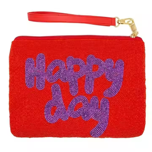 Pochette de broderie de perles de rocaille de l'Inde pochette faite à la main pour les femmes par MD Handicrafts - Product Image 3