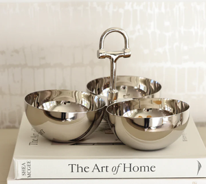 Cuencos indios modernos bajo fechas esmaltadas Cuenco de nueces y fruteros DE LA India - Product Image 3