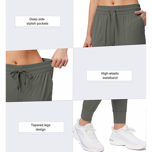 Femmes taille haute Capri Joggers personnalisé de haute qualité respirant évacuation de la transpiration vêtements d'entraînement été Fitness toile peinte - Product Image 6