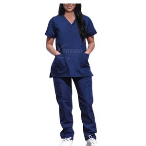 New Design Unisex Medical Nurse Uniform | Breathable Knitted Scrub <b>Set</b> for <b>Doctors</b> & Nurses | Customizable Nursing Scrubs - Product Image 1