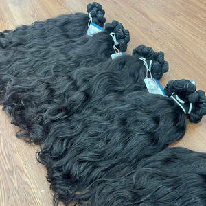 Extensions de trame de cheveux humains bruts non transformés vietnamiens à vague droite soyeuse Prêt à expédier - Product Image 1