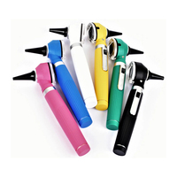 High Quality Portable Pocket Size Medical Ear Examination Otoscope ENT Diagnostic Set Fiber Optic Otoscope With Colors Pouch