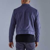 Veste d'hiver réversible WALMOOD pour homme en daim et toile, imperméable, respirante, écologique, col montant, fermeture éclair, motif haut de gamme