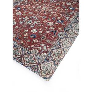 Vintage Large Area Pae-1325 Hand Knotted <b>Wool</b> Rug <b>Red</b> Orange Floral for Home Living Room Hallway Teen's Bedroom Rectangle - Product Image 2