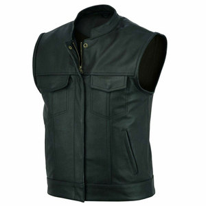 Men Fashion High Quality Leather <b>Vest</b> Outdoor Winter Breathable Custom Style Leather <b>Vest</b> for Men's - Product Image 6