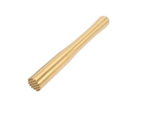 Herramienta de barra prémium personalizada al por mayor diseño moderno Muddler Metal latón dorado material de madera con logotipo embarrado producción en curso - Product Image 1