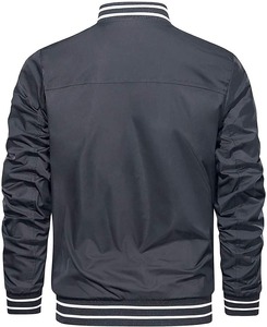 Venta caliente personalizado hombre chaqueta de talla grande Oem hombres chaqueta de bombardero sólido liso de alta calidad transpirable hombres chaqueta de Bombardero - Product Image 2