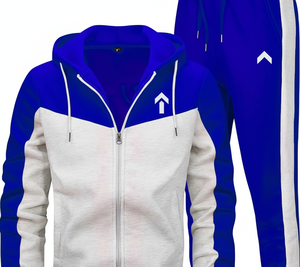 Unisex Heavy Fleece Breathable Anti-Bacterial Sporty Hooded Tracksuit | Custom 100% Cotton Solid Full-Length Jogger Set | Winter - Product Image 5